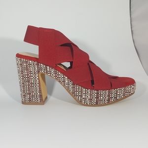 Rapisardi Elastic Cross Band Platform Sandal
